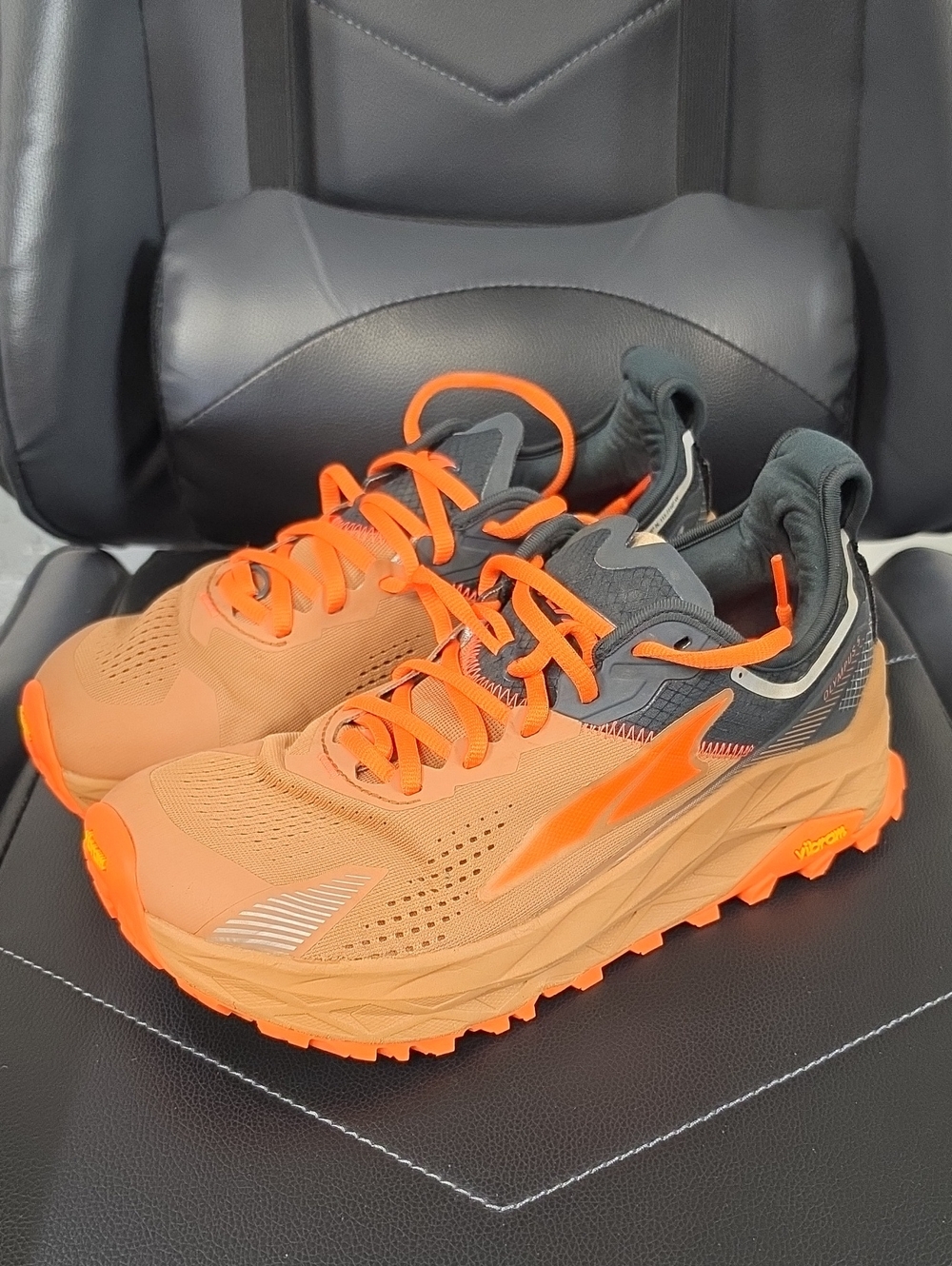 Altra Men's Trail Running Shoes in Orange and Dark Gray